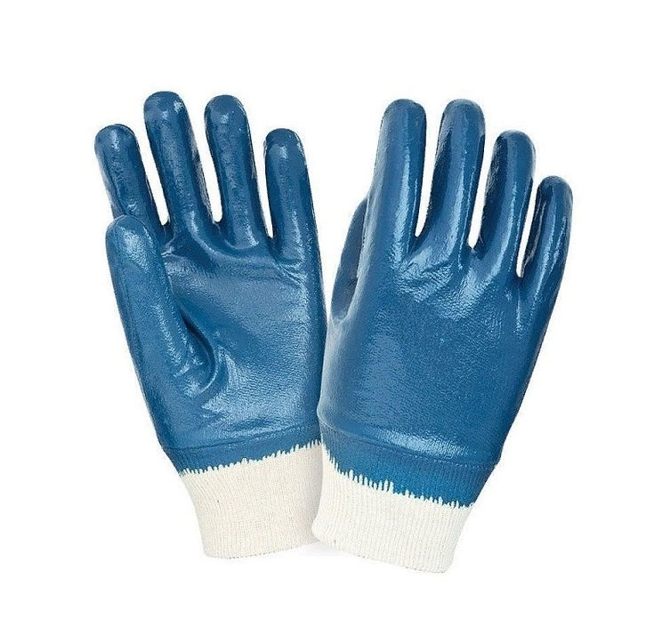 Перчатки МБС синие нитриловые крага